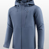 Men's Plus Size Lightweight Hooded Zip Up Jacket - Dusty Blue
