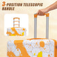 Orange HouseOfZazla 28-inch PC spinner wheel luggage with combination lock