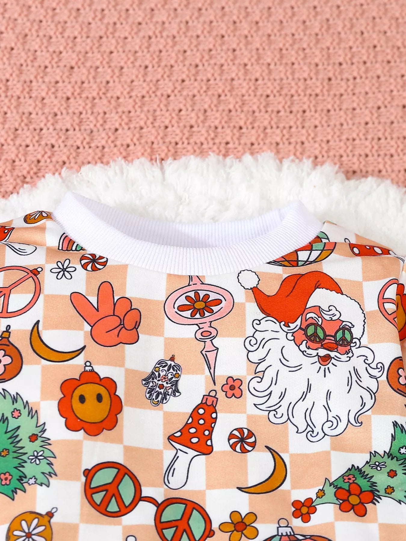 Children's Christmas Santa Print Long Sleeve Set - Farnelli