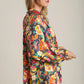 Umgee Full Size Satin Paisley Ruffle Neck Button-Up Shirt Plus Size - Farnelli