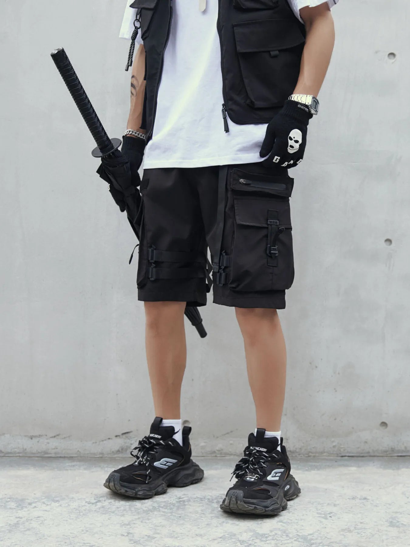 Men's Plus Size Multi-Pocket Tactical Cargo Shorts - Farnelli