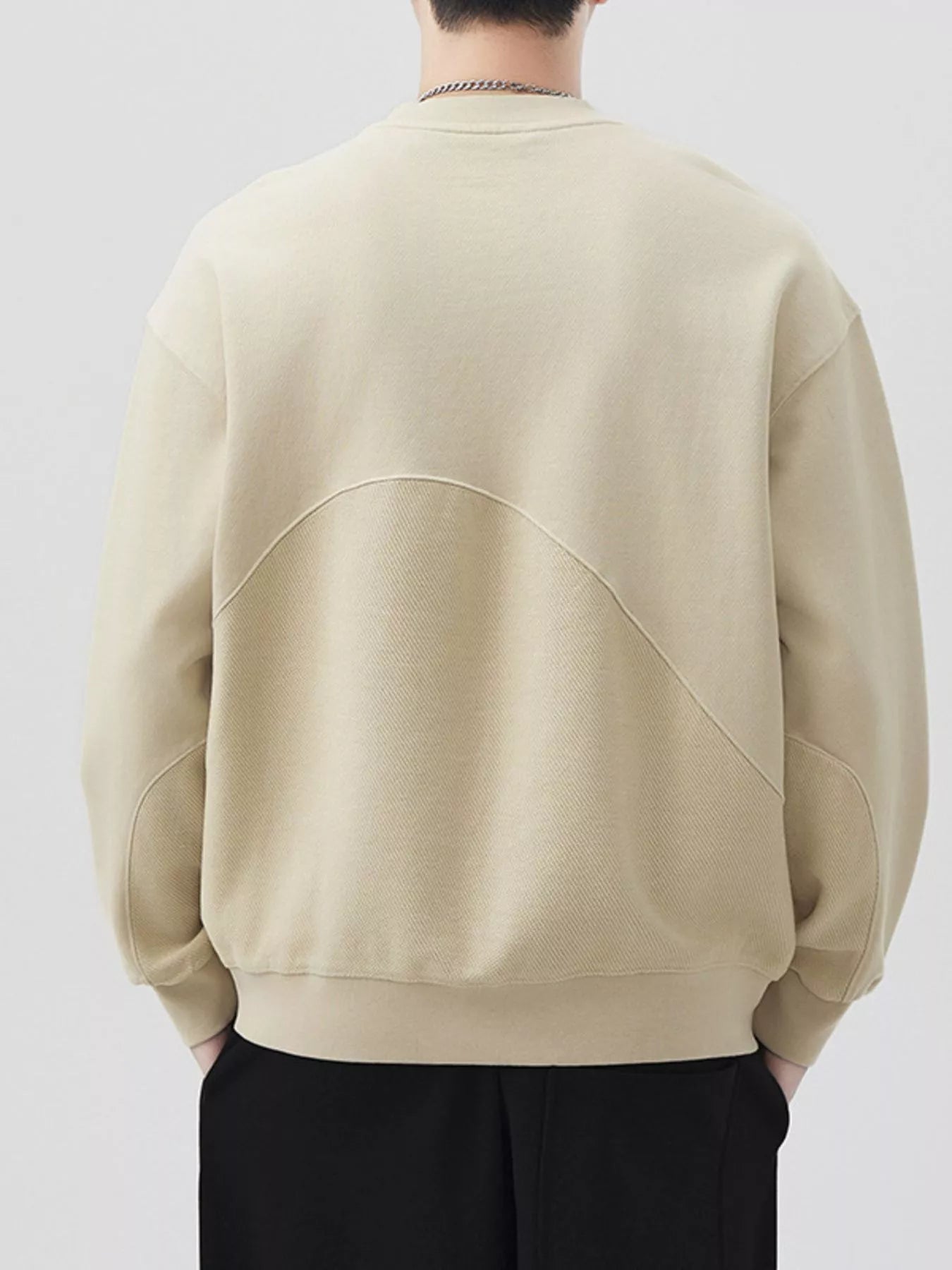 Men's Plus Size Round Neck Long Sleeve Sweatshirt - Farnelli