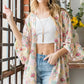 Heimish Full Size Multi Color Floral Open Cardigan Plus Size - Farnelli