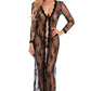 Long Floral Lace Robe