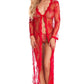 Long Floral Lace Robe