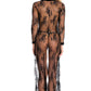 Long Floral Lace Robe