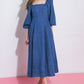 FEELIN'S GROOVY DENIM MIDI DRESS