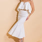 SUNSET STROLL WOVEN TWILL TOP AND SKIRT SET