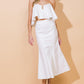 SUNSET STROLL WOVEN TWILL TOP AND SKIRT SET