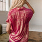 Amoura Metallic Sheen Buttoned Top - Farnelli