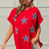 BiBi Fourth Of July Terry T-Shirt - RED