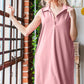 Heimish Full Size Ribbed Johnny Collar Sleeveless Dress - Farnelli