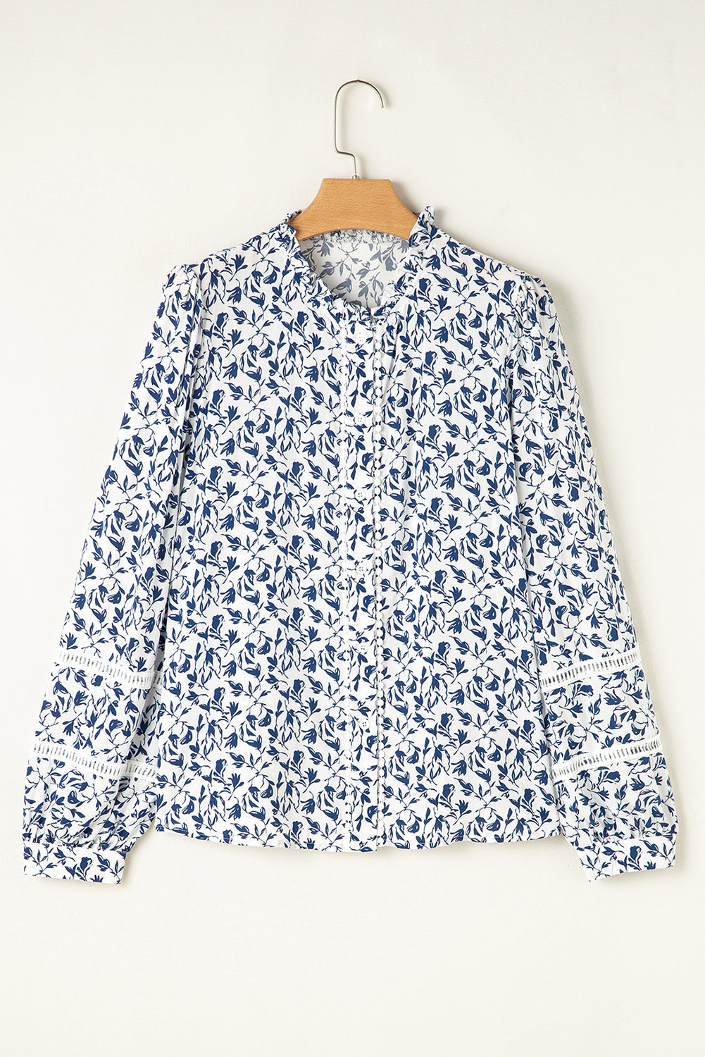 Melanie Lace Floral Puff Sleeve Top - Farnelli