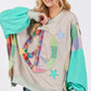 SAGE + FIG Contrast Peace Patch Dropped Shoulder Sweatshirt - Farnelli