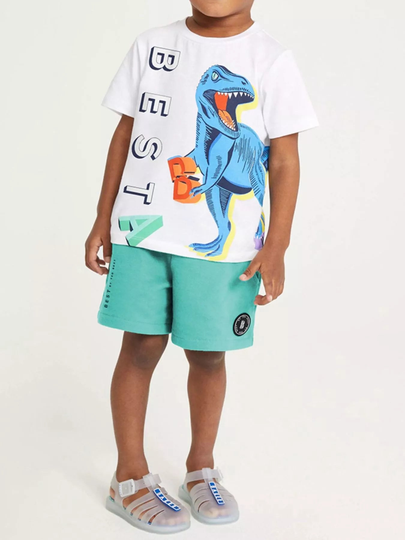 Children's Dinosaur Graphic Tee and Shorts Set - Farnelli