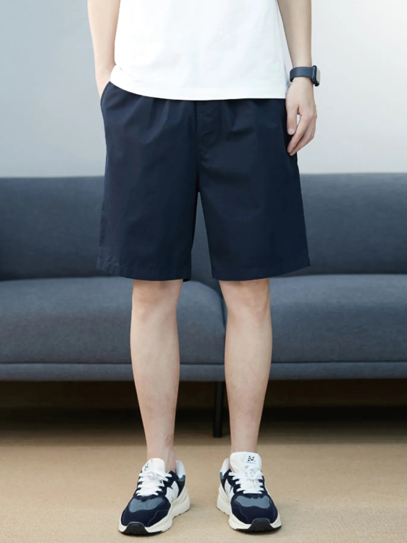 Men's Plus Size Casual Pocketed Shorts - Farnelli