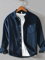 Men's Plus Size Button Up Long Sleeve Shirt - Farnelli
