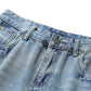 Men's Washed Wide Leg Denim Shorts - Farnelli