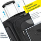 HouseOfZazla expandable softside luggage 3-piece set with spinner wheels in multiple colors