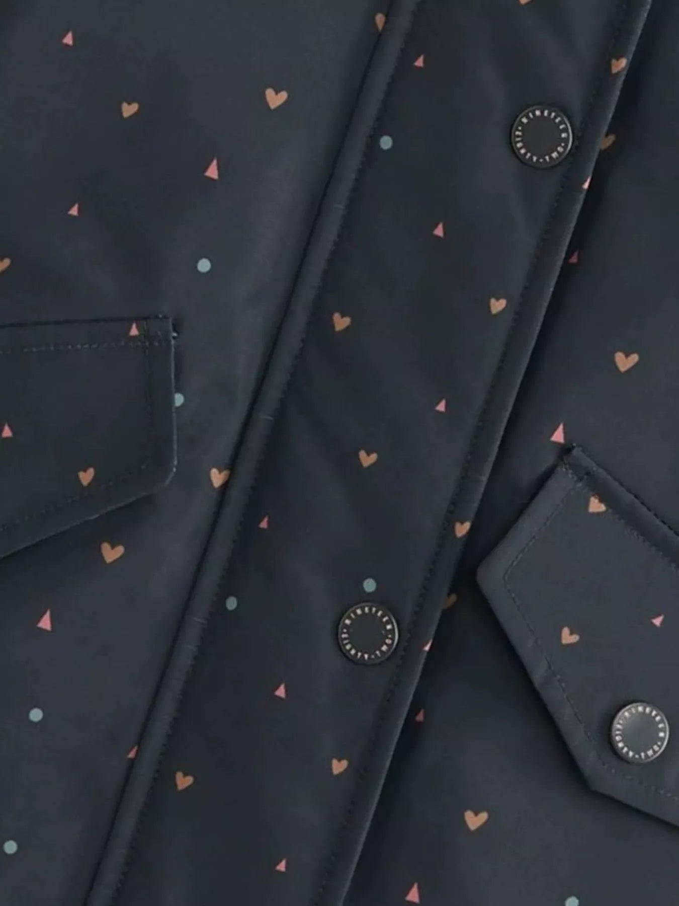 Children's Heart Print Zip Up Jacket - Farnelli