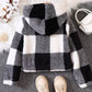 Children's Cozy Plaid Hooded Fleece Jacket - Farnelli