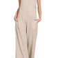 Zenana Knit Waffle Wide Leg Overalls - Farnelli