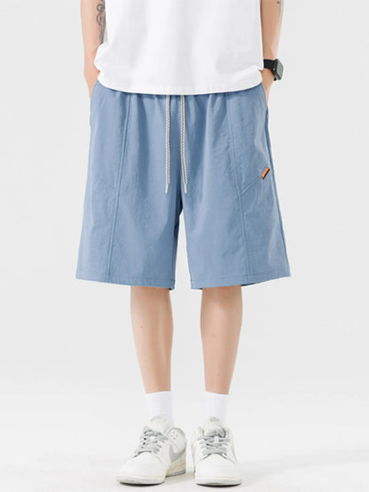 Men's Plus Size Drawstring Wide Leg Shorts - Farnelli