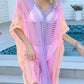 Openwork Contrast V-Neck Cover-Up - Farnelli
