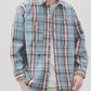 Men's Plus Size Plaid Button Up Long Sleeve Shirt - Farnelli