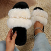 Open Toe Fuzzy Slippers - Style B