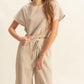 HYFVE Round Neck Short Sleeve Top and Pants Set - Farnelli