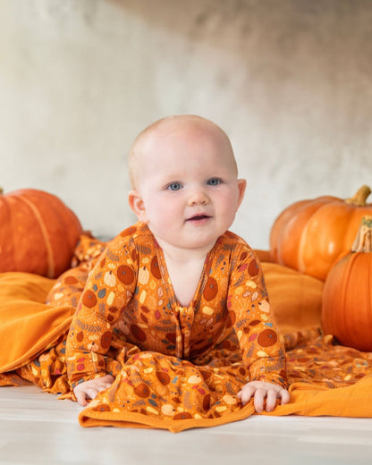 Fall Bamboo Baby Pajamas – Zipper Footie