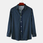 Men's Striped Button-Down Shirt - Farnelli