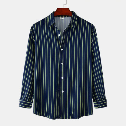 Men's Striped Button-Down Shirt - Farnelli
