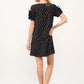 And The Why Embellished Sleeve Polka Dots Shift Dress - Farnelli