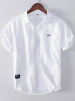 Men's Plus Size Short Sleeve Button-Up Shirt - Farnelli