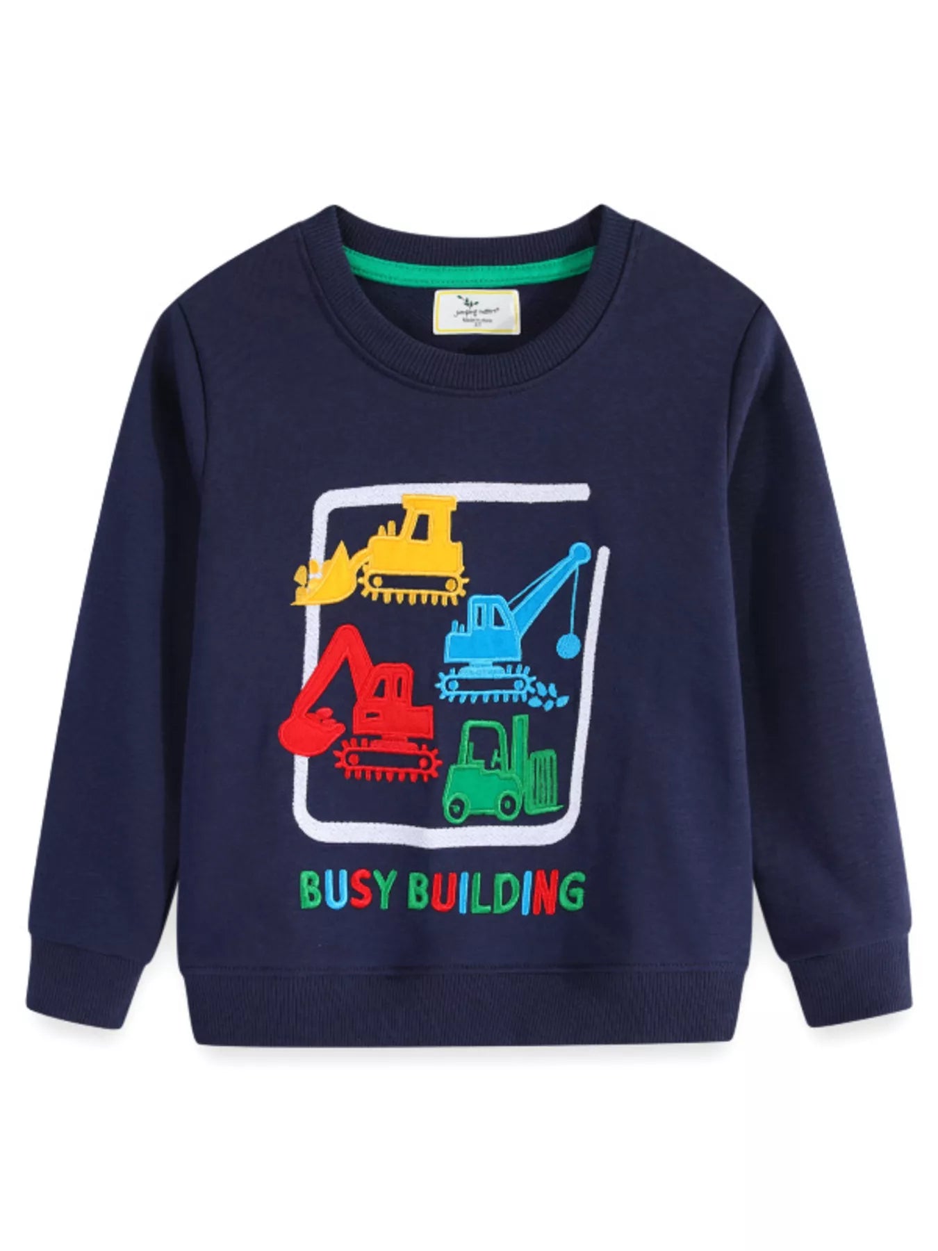 Children's Construction Vehicle Crew Neck Sweatshirt - Farnelli