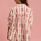 BiBi Bow Ribbon Woven Printed Button Down Shirt - Farnelli
