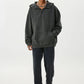 Men's Washed Quarter-Zip Hoodie with Kangaroo Pocket - Farnelli
