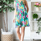 Heimish Full Size Floral Johnny Collar Sleeveless Dress Plus Size - Farnelli