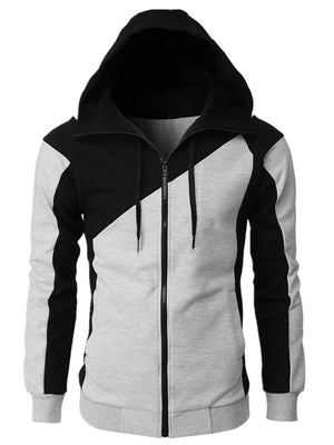 Men's Color Block Zip-Up Hoodie - Farnelli