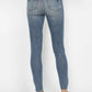 Judy Blue Full Size Tummy Control Vintage Wash Hem Destroy Skinny Jeans - Farnelli