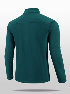 Men's Plus Size Quarter Zip Long Sleeve Sweatshirt - Farnelli