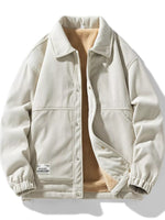 Men's Plus Size Corduroy Sherpa Lined Trucker Jacket - Farnelli