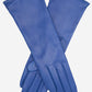 Camilla (blue) - Italian "4 button length" cashmere lined leather gloves