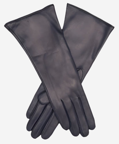 Camilla (navy) - Italian "4 button length" cashmere lined leather gloves