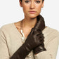 Leonora (brown) - Italian cashmere lined 6-button length leather gloves