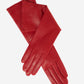 Leonora (red) - Italian cashmere lined 6-button length leather gloves