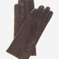 FC05 (brown) - Women's Italian cadet short fingered cashmere lined leather gloves