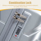 HouseOfZazla 20-inch silver ABS hard shell luggage with four spinner wheels